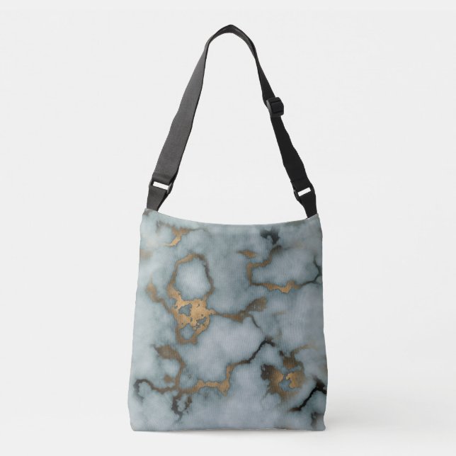 Bolsas transversal Ocean Mist Veia Dourada Mármore (Frente)