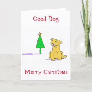 Bom Cão Feliz Cartão de Natal