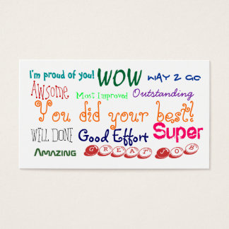 Bom comportamento, cartão de reconhecimento de prê