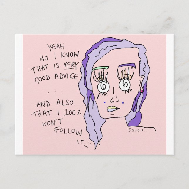 Bom conselho | Cartão postal Impressão | #ouvidos (Frente)