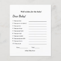 Bom desejo pelo jogo do Chá de fraldas bebê