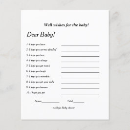 Bom desejo pelo jogo do Chá de fraldas bebê