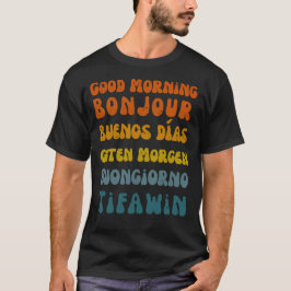 Bom Dia, A Camiseta Multilíngue Retrô