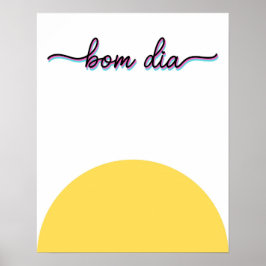Bom Dia Arte de Impressão de Boas-Vindas