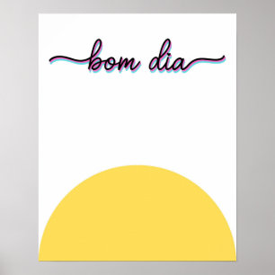 Bom Dia Arte de Impressão de Boas-Vindas