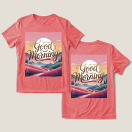 Bom dia caligrafia nascer do sol