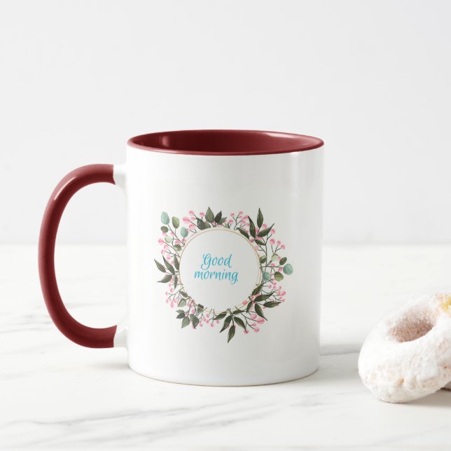 bom dia caneca de cerâmica para chá & café (Com Donut)