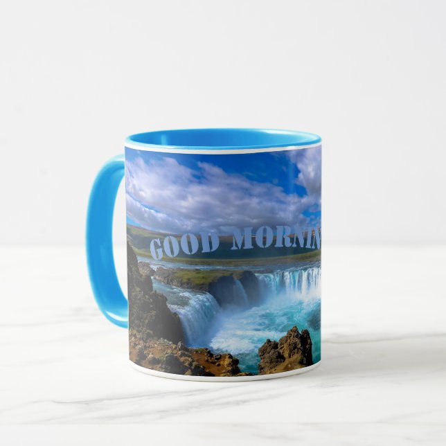 Bom dia, canecas de café de design natural (Frente Esquerda)