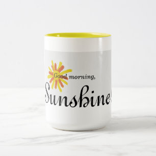 Bom dia, luz do sol! caneca