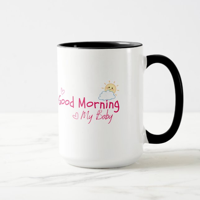 Bom dia meu bebê trending day chá caneca de manhã (Direita)