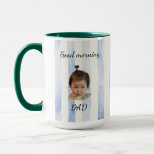 Bom Dia Papai Caneca Personalizada com Foto Presen