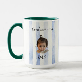 Bom Dia Papai Caneca Personalizada com Foto Presen