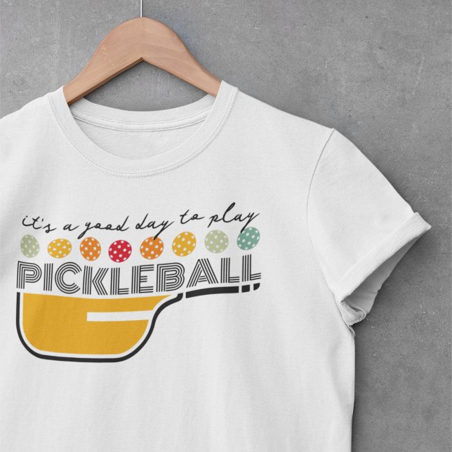 Bom dia para jogar camisa de picleball para senhor (Criador carregado)