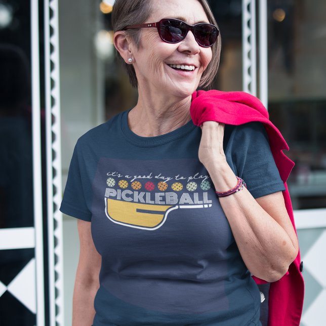 Bom dia para jogar camisa de picleball para senhor (Criador carregado)