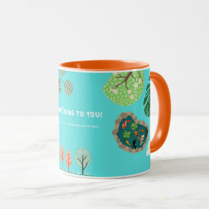 "Bom dia para você", caneca com cores jovens
