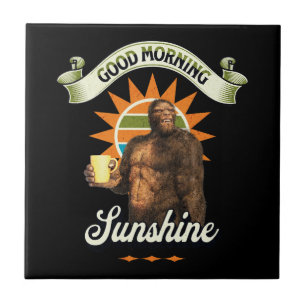 Bom Dia Sol Bigfoot Bebendo Café