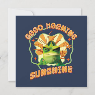 Bom Dia Sol Chameleão Engraçado Mal-Humorado