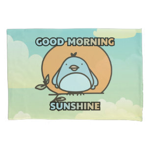 Bom dia, sol, pássaro fofo