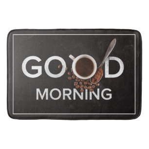 Bom dia tapetes de banho de café