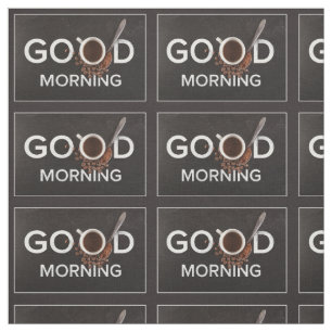 Bom dia tecido de café