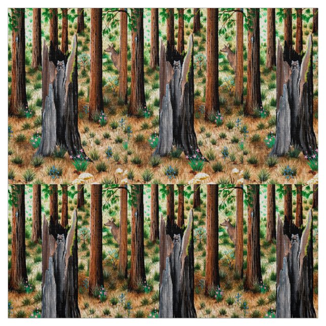Bom dia Tecido Raccoon (Amostra)