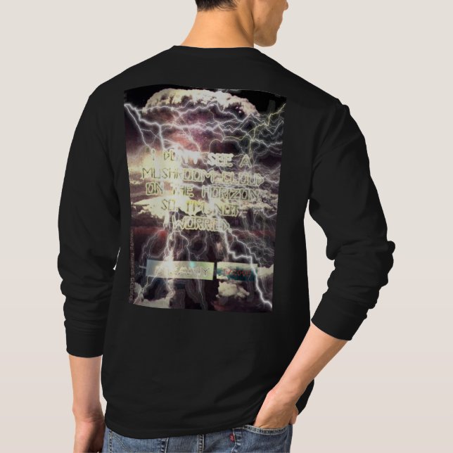 Bomba atômica camisa preta de manga longa atrás (Verso)