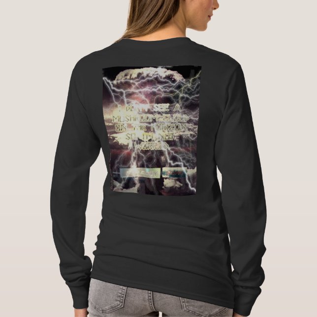 Bomba atômica - camisa preta de manga longa atrás (Verso)