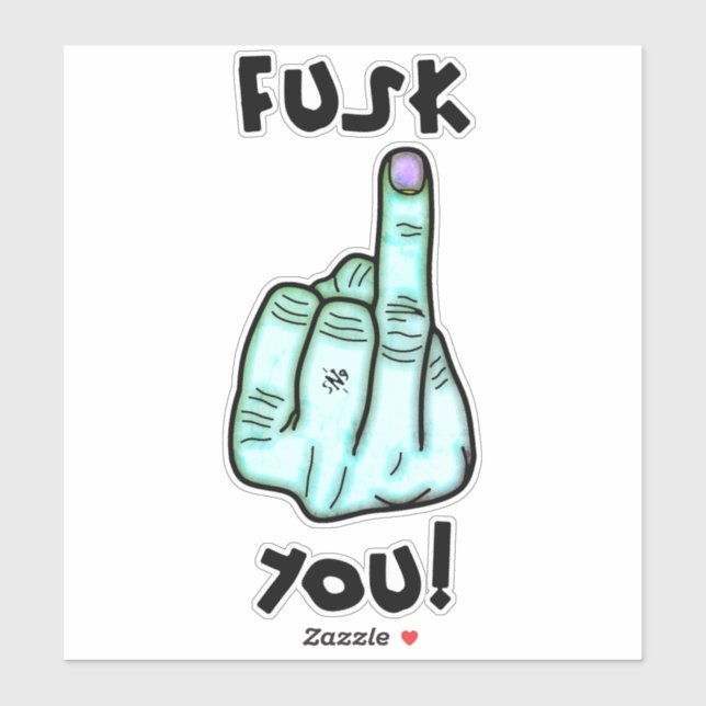 Bomba falso e adesivo falso de piada do dedo médio (Folha)