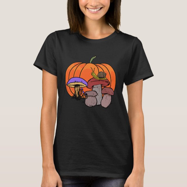Bombaim-caracol cogumelos outono crianças Pullover (Frente)
