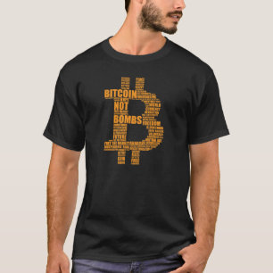 Bombas de Bitcoin não - nuble-se a camisa preta d