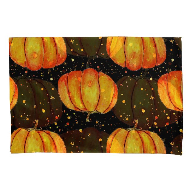 Bombas de outono de aquarela, impressão de Hallowe (Frente)