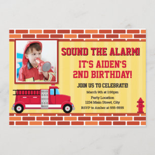 Bombeiro Aniversário Convite Aniversário Bombeir