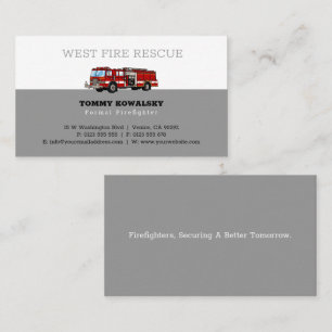 Bombeiro Cartão de visita perfeito