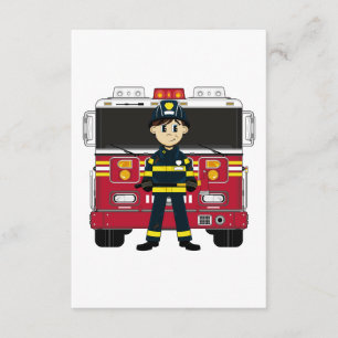 Bombeiro com placa RSVP do Motor de Fogo