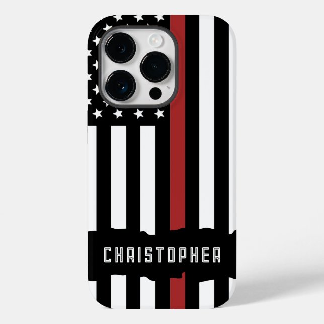 Bombeiro de Sinalizador EUA da Linha Vermelha Fina (Verso)