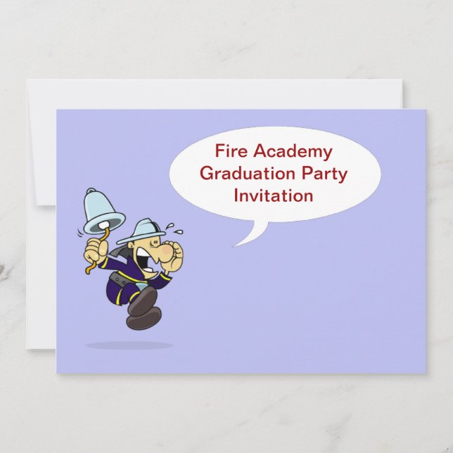 Bombeiro do convite da festa de formatura da (Frente)