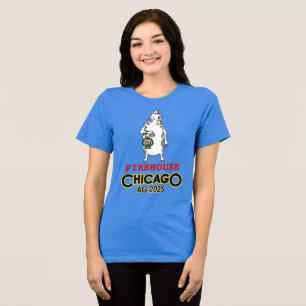 Bombeiro feminino no Chicago Daisy Tee