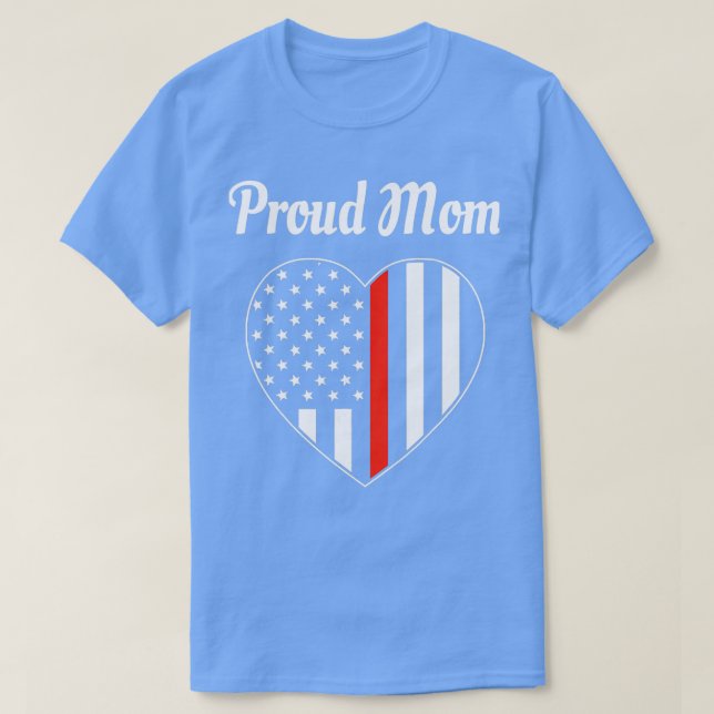 Bombeiro Mãe Camisa Lâmina Vermelha Lixeira com Ou (Frente do Design)