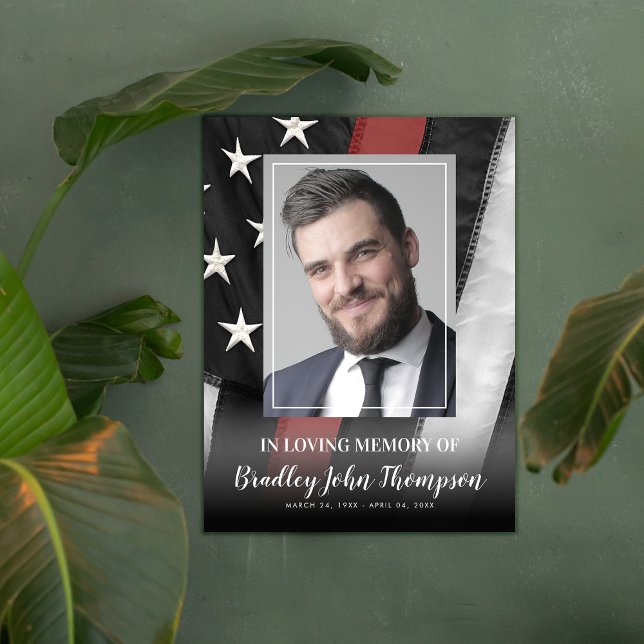 Bombeiro Memorial Impressão | Poster fina de linha (Criador carregado)