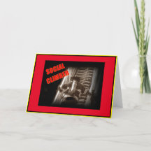 Bombeiro no cartão de vazio de trabalho