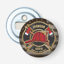 Bombeiro NOME Fireman Fire Department USA Flag
