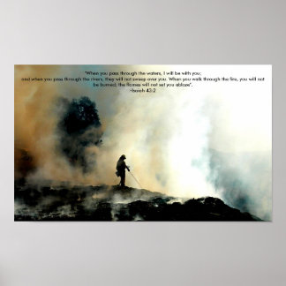 Bombeiro Poster - Isaiah 43:2