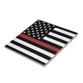 Bombeiro Thin Red Line America Flag Fire Rescut