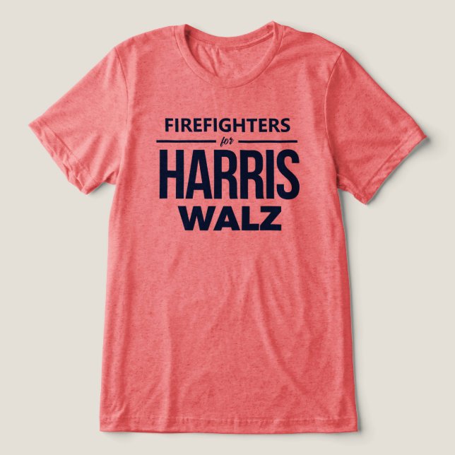 Bombeiros para Harris Walz (Design frontal)