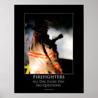 Bombeiros - Poster Motivacional
