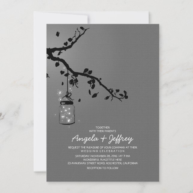 Bombeiros românticos convite para o casamento (Frente)