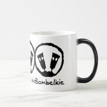 Bombelkie preto/branco caneca Morphing de 11 onças