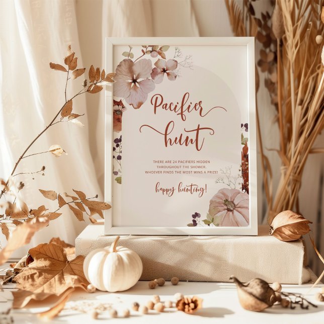 Bompkin de queda Poster de caça com chá de fraldas (Criador carregado)