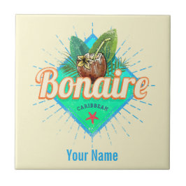 Bonaire Caribe retro férias vintage Island