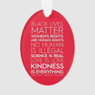 #BondadeÉTudo Ornamento Acrílico, Oval (Vermelho)